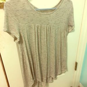 black and white striped tee